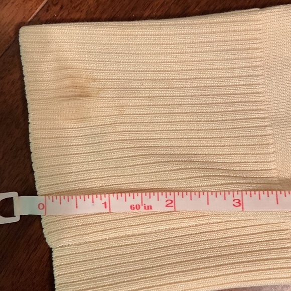 Neiman Marcus silk blend button down sweater with lace and chiffon insets - Picture 9 of 11